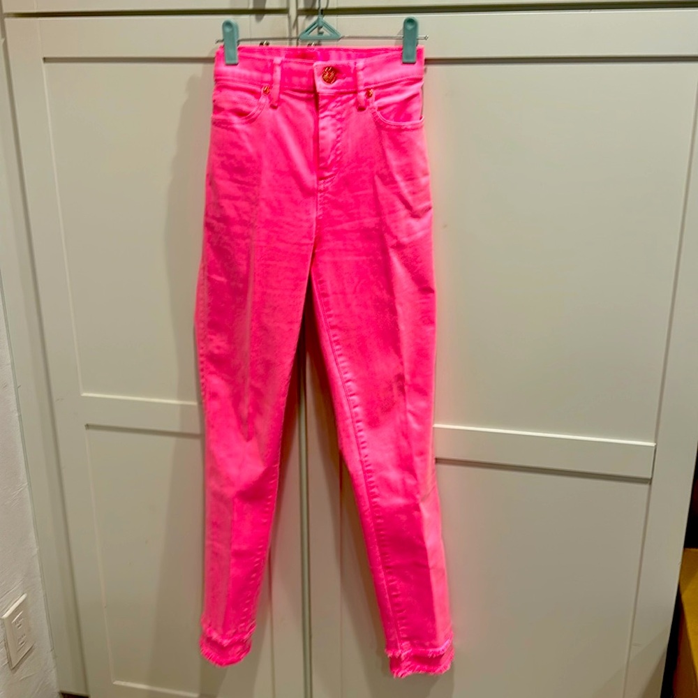 Lily Pulitzer Stretch Bright Pink Jeans